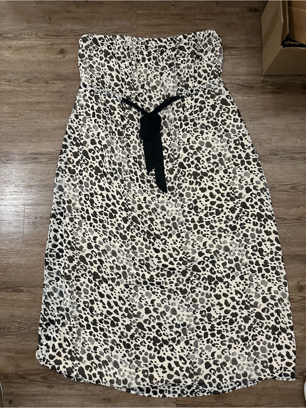 NWT Lane Bryant Beige and Black Leopard Print Removable Strap Dress